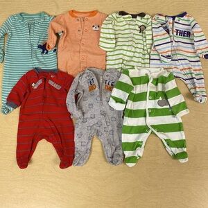 Newborn baby boy sleep n play bundle; Carter’s brand; spring, summer, fall